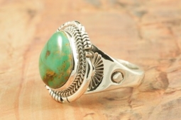 Genuine Pilot Mountain Turquoise Sterling Silver Ring